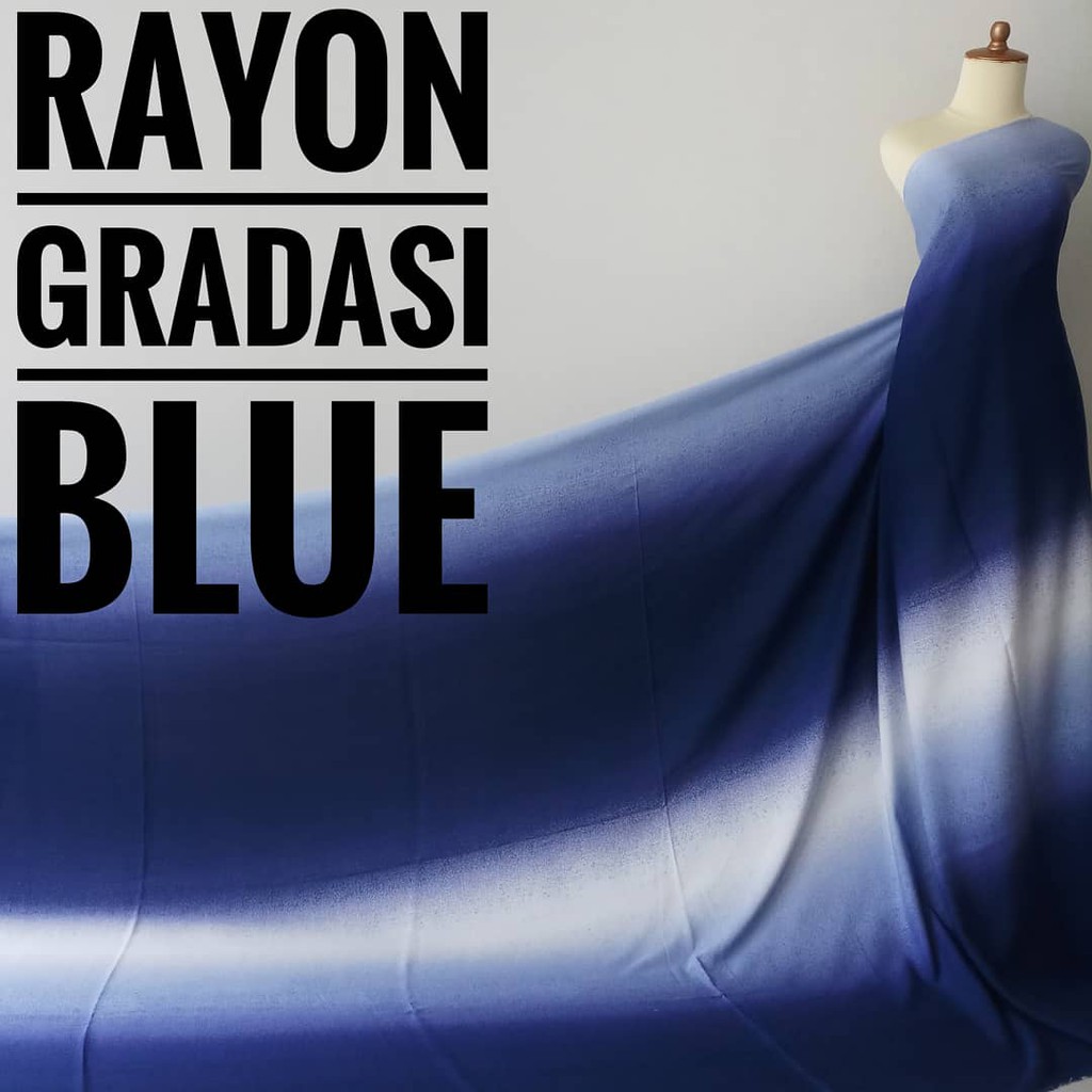 Kain Meteran Rayon Gradasi Blue (0.5M)