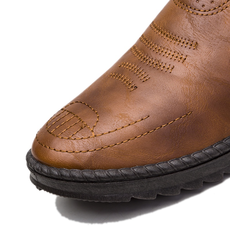 Toread Sepatu Pantofel Hitam Coklat PU Leather Sepatu Formal Kerja MC416