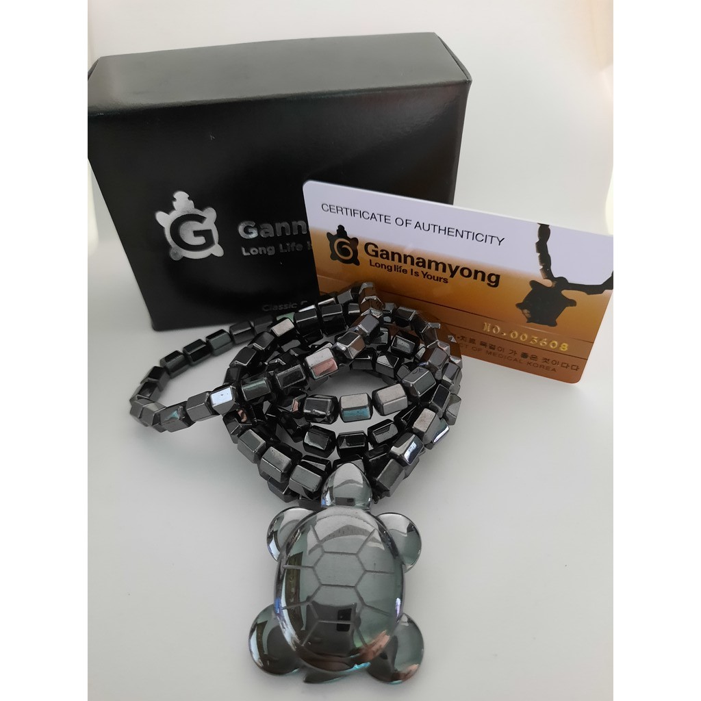 KALUNG KESEHATAN GANNAMYONG KURA KURA ORIGINAL BERSERTIFIKAT + GELANG + KOTAK/BOX + KARTU SERTIFIKAT