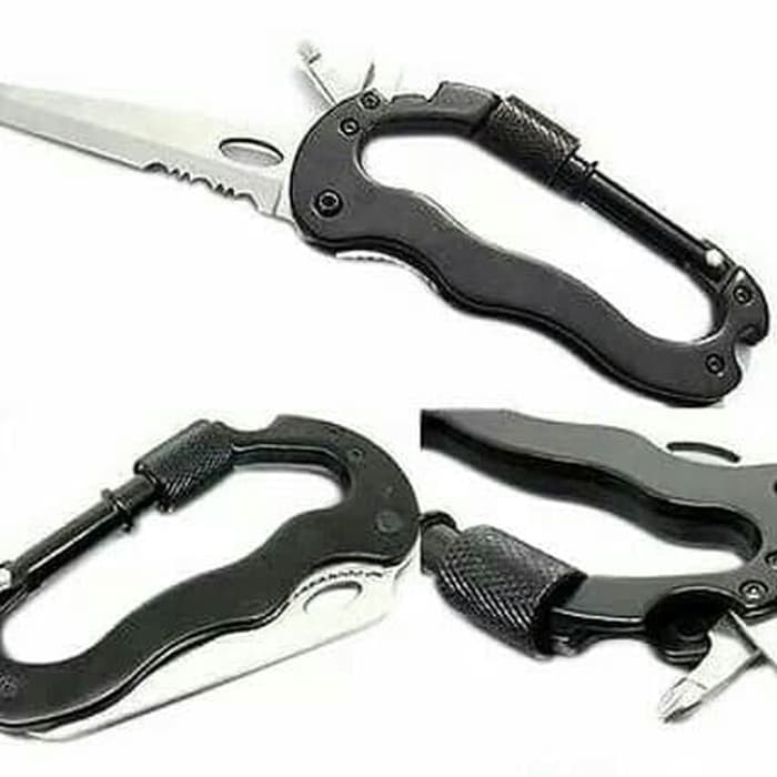 SK1604 karabiner carabiner pisau 5in1 survival kit
