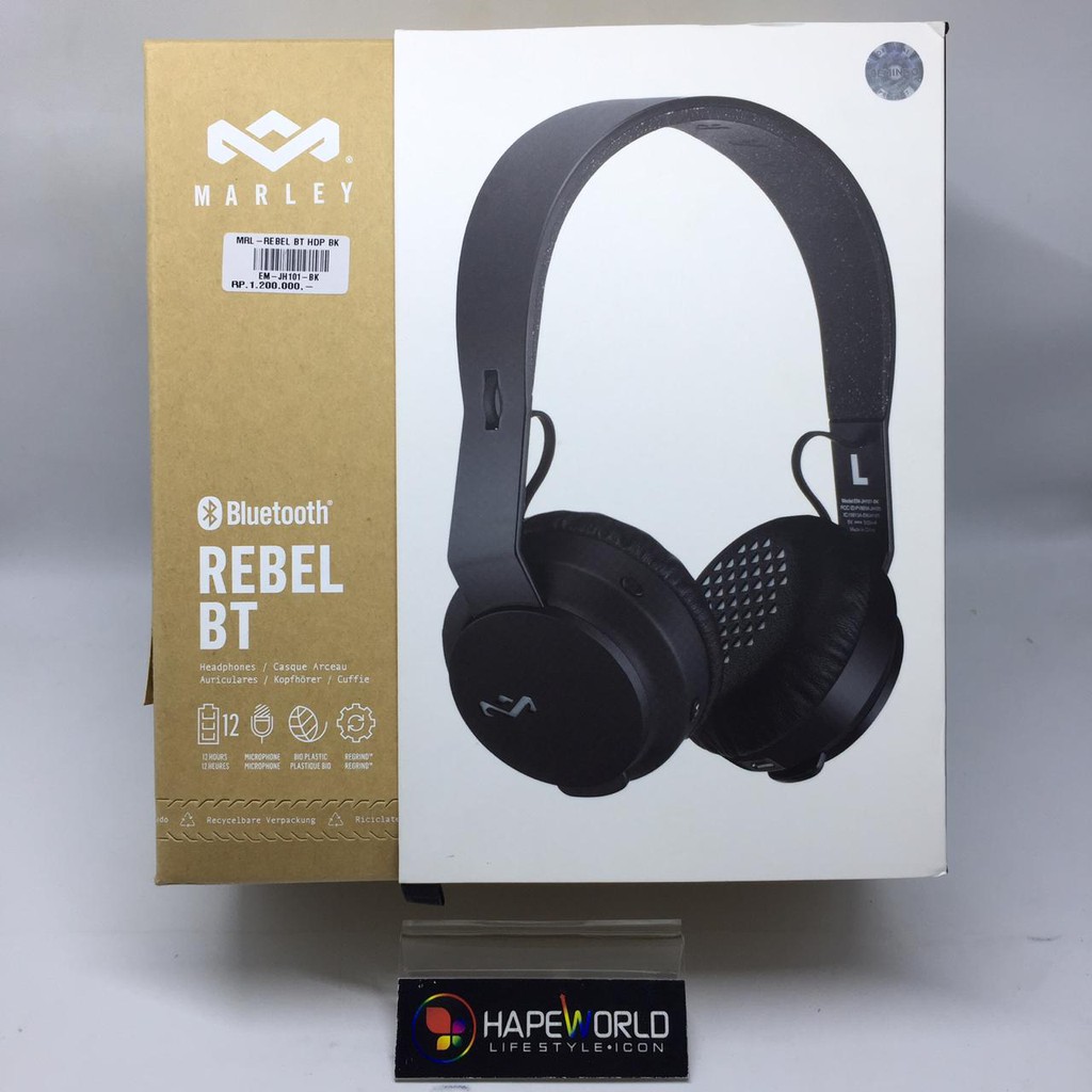 HOUSE OF MARLEY REBEL BLUETOOTH / WIRELESS HEADPHONE / HEADPHONES MURAH 100% ORIGINAL BERKUALITAS