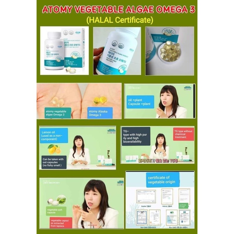 OMEGA 3 ALGAE KOREA vegetarian halal kolestrol,jantung sehat