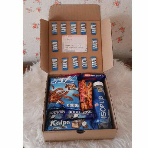 

(BLUE SET) SNACK BOX/ HAMPERS/ GIFT BOX/ KADO ULANG TAHUN/ KADO MURAH