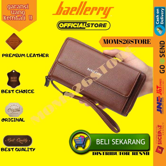 dompet kulit panjang baellerry baellery ballerry ballery wanita pria cewek cowok cewe murah import