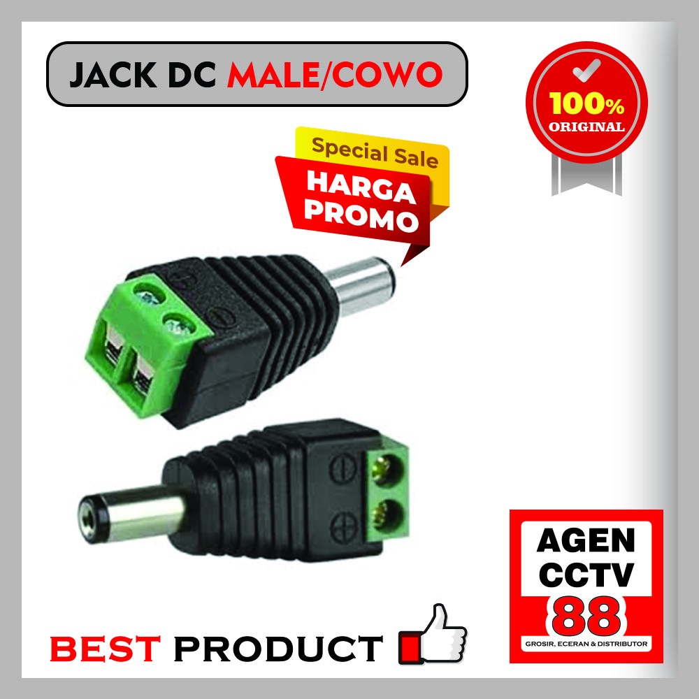 Jack DC Baut Male konektor DC Cowo Grade A