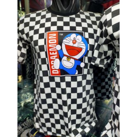 KAOS KOTAK KOTAK CATUR RANDOM MURAH BANGET DORAEMON