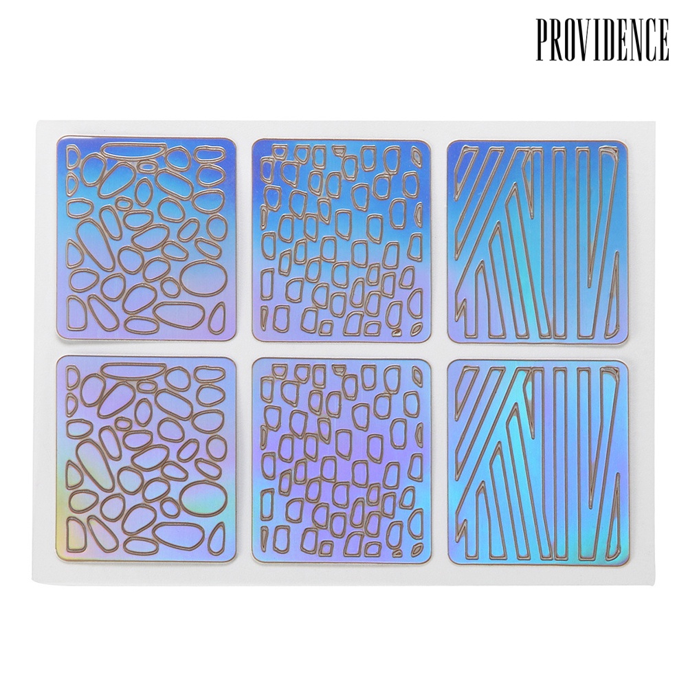 Providence 6/12/24 Sheet DIY Nail Art Vinyls Mold Stencil Hollow Template Guide Stickers