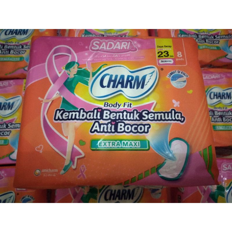 Pembalut Charm Body fit extra maxi non wing 8 pads