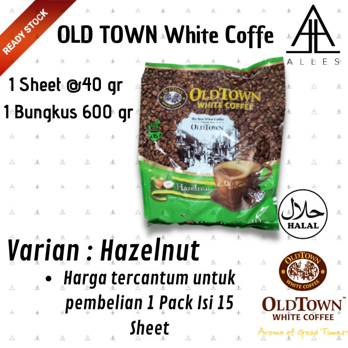 

OLD TOWN HAZELNUT/KOPI OLD TOWN/KOPI HAZELNUT/KOPI KEMASAN 600 GRAM