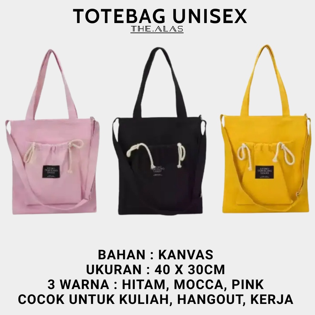 Tas Totebag Wanita Cewek Polos santai