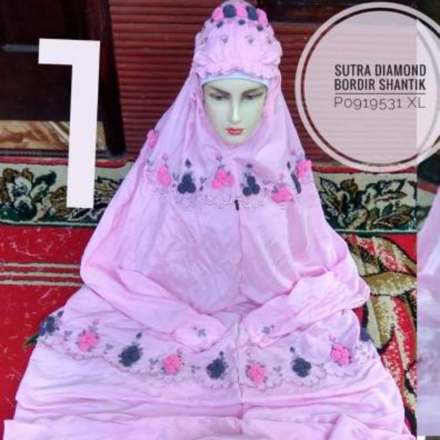 Mukenah terusan bordir tile timbul #fitzgaleri rukuh dewasa