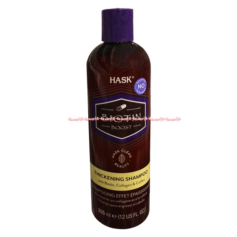 Hask Shampoo 335ml Biotin Boost Keratin Protein Macadamia Oil Repairing Moisturizing Nourishing Shampoo Strenghtnens Dengan Minyak Argan Alami