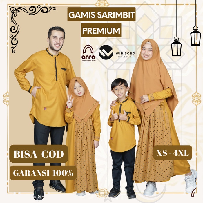 Sarimbit Keluarga 2023 Lebaran Arra Ayman Mustard Baju Couple Keluarga Lebaran 2023