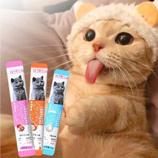 SNACK MIXI CREAMY + TAURINE INULIN SNACK KUCING 15GR setara meo creamy