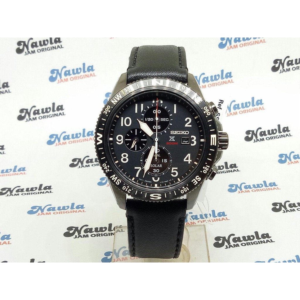 Seiko Prospex SSC707P1 Solar Chronograph Black Jam Tangan Pria SSC707