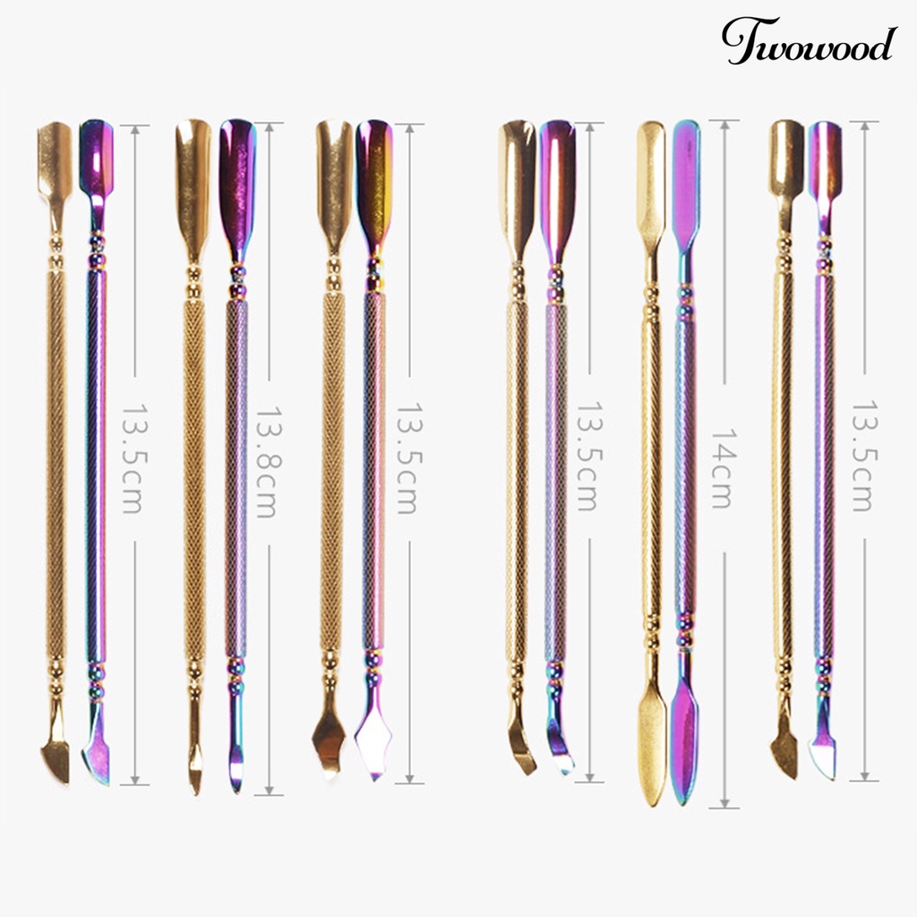 3pcs / Set Alat Manicure Bahan Stainless Steel Untuk Nail Art