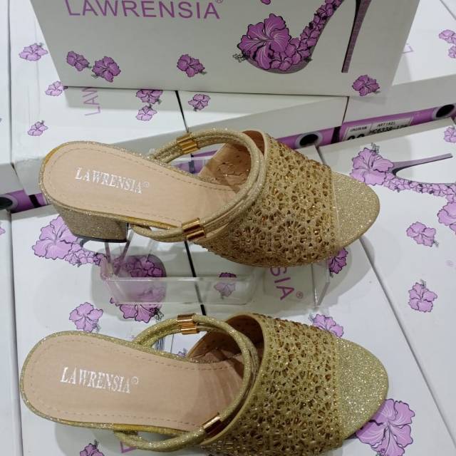 Heels slop original lawrensia branded murah
