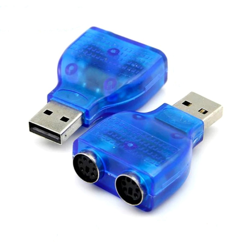 Btsg Untuk PC Keyboard Mouse Mice Kabel USB Male Converter Adapter Ke Untuk PS2 Female