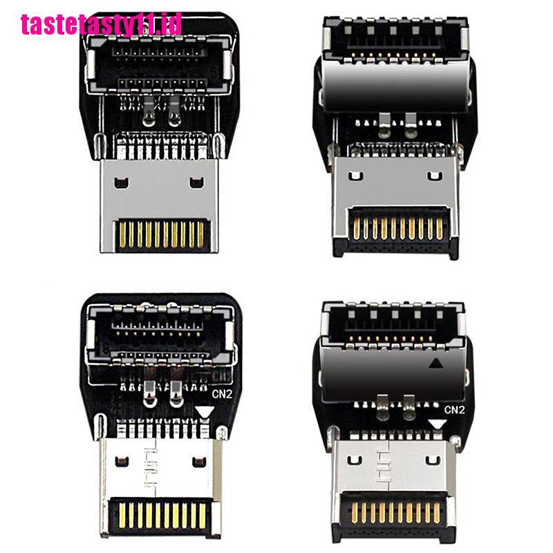 Taty Konektor Panel Depan Internal USB 3.1 Tipe E 90 Derajat