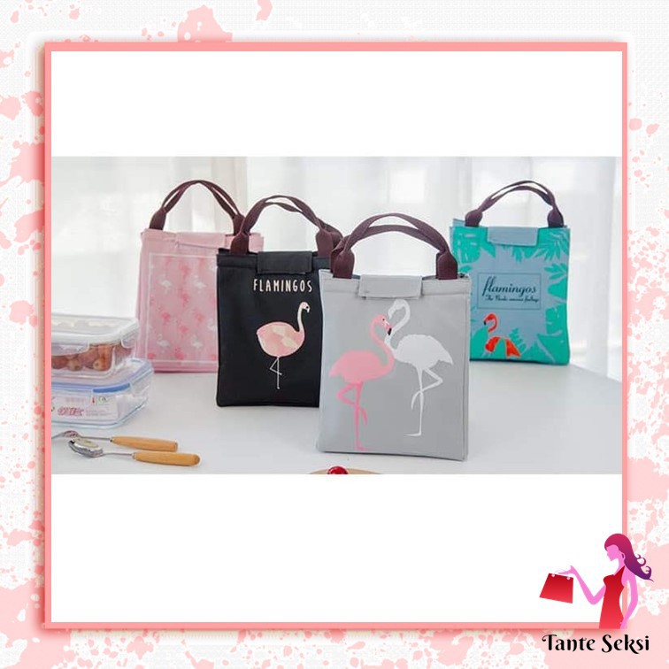 Tas bekal Anak motif flamingo lunch bag flamingo Lunch bag tas bekal cooler bag FLAMINGO Lucu