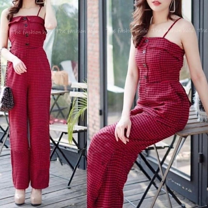 FWG - JS BANGKOK / JUMPSUIT KOTAK / JUMPSUIT WANITA TERBARU / JUMPSUIT / OVERALL JUMPSUIT