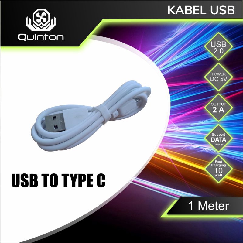 Quinton kabel data  usb to type C 1m 2A 2.0
