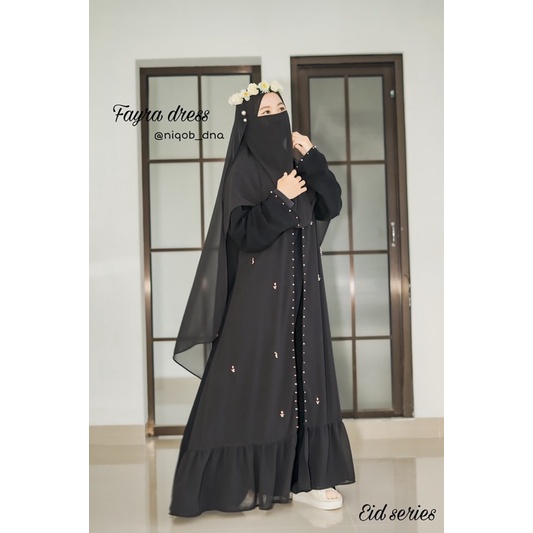 Abaya Bassic Hitam Jetblack Abaya Hitam Abaya Gamis Hitam Gamis Jetblack Abaya terbaru FAYRA DRESS