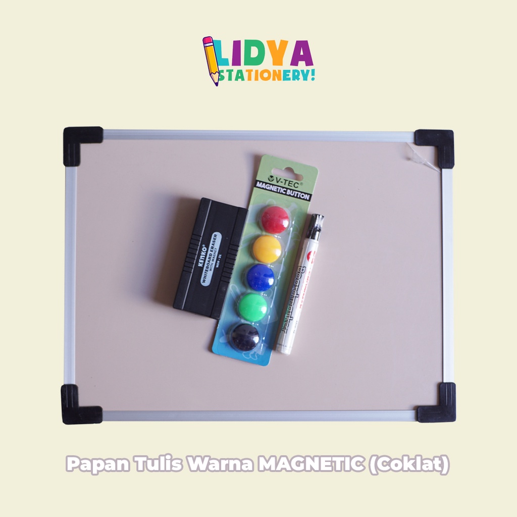 

Mocca MAGNETIC Board Alumunium [Size 30cmx40cm ] Papan tulis Anak