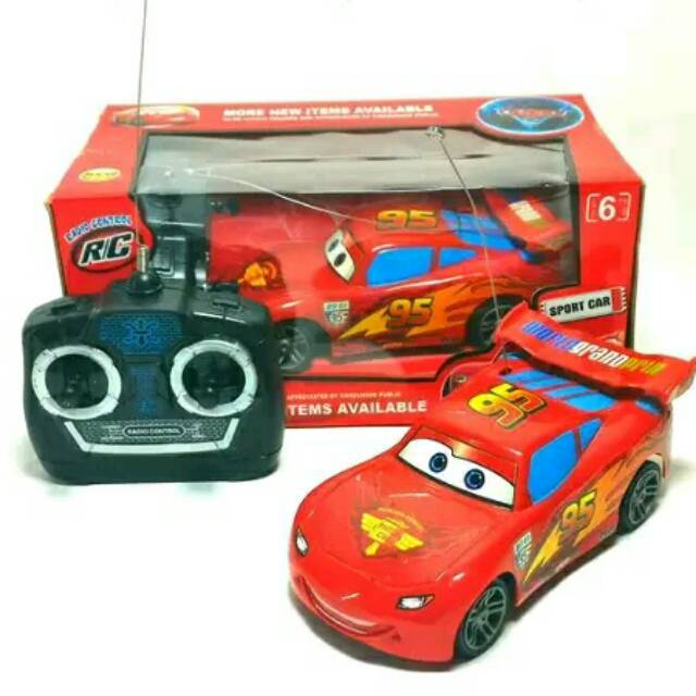 Mainan Remot Control Cars MCQUEEN free Baterai 5pcs