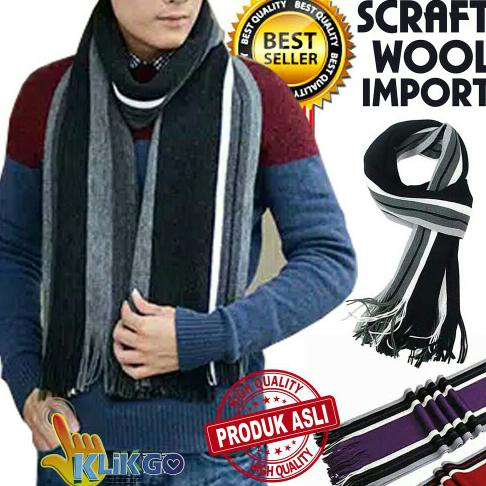 SYAL RAJUT WOOL IMPORT MUSIM DINGIN / SYAL WOOL / CASHMERE SCARF