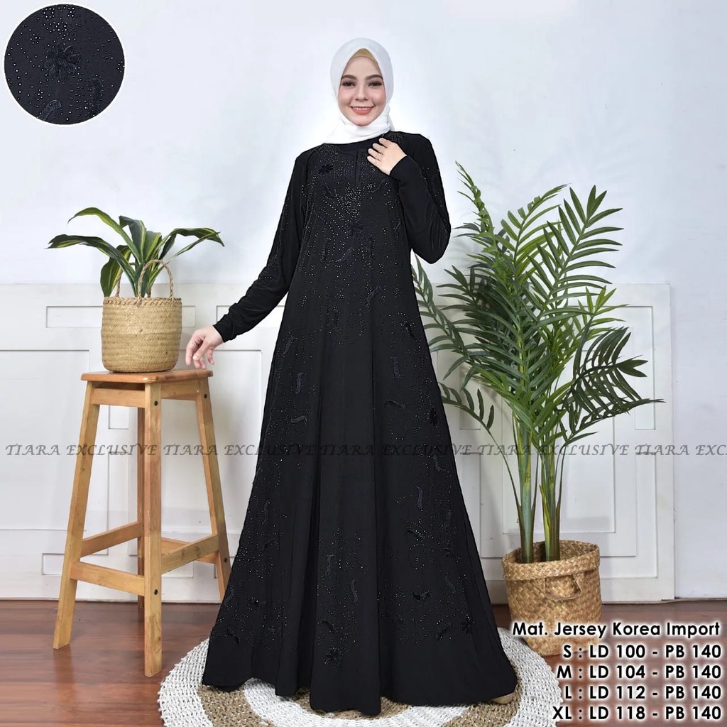 Ready Gamis Hitam Jersey Korea Premium//Baju Muslim Terbaru//Dress Wanita muslim/gamis Hitam Termurah/pakaian wanita/baju muslim/gamis/terbaru/termurah