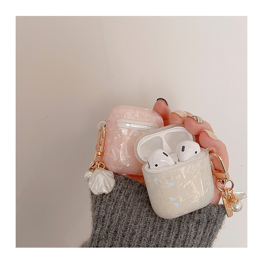 Casing Tpu Apple Airpods 1 / 2 / 3 Pro Generation Aksen Mutiara