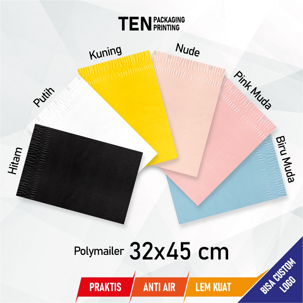 

[32x45] 100LEMBAR PLASTIK POLYMAILER PACKING OLSHOP TERMURAH / Polymailer Matte Glossy Eco Friendly