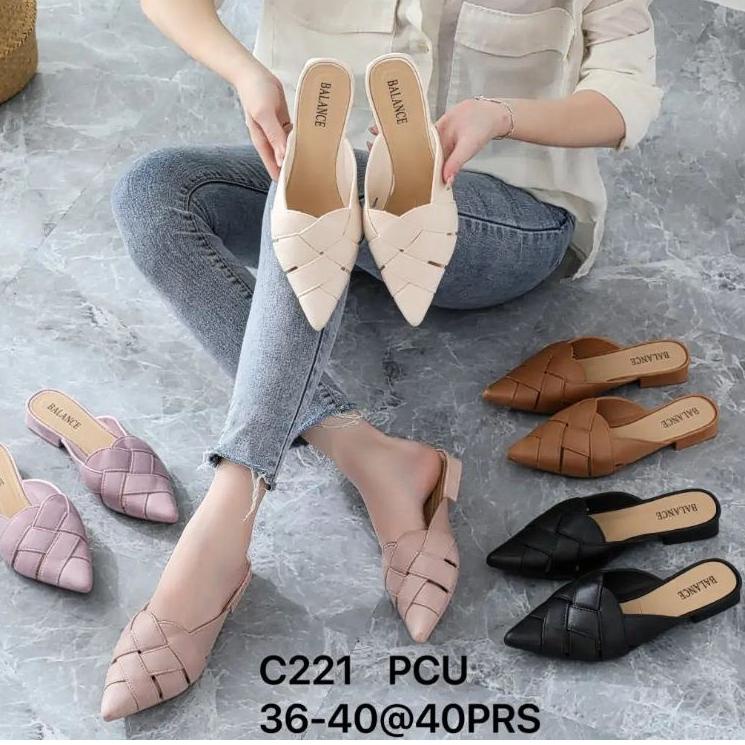 Siap Kirim.. Sepatu Sandal Bustong Jelly Shoes Lancip Wanita Anyam C221