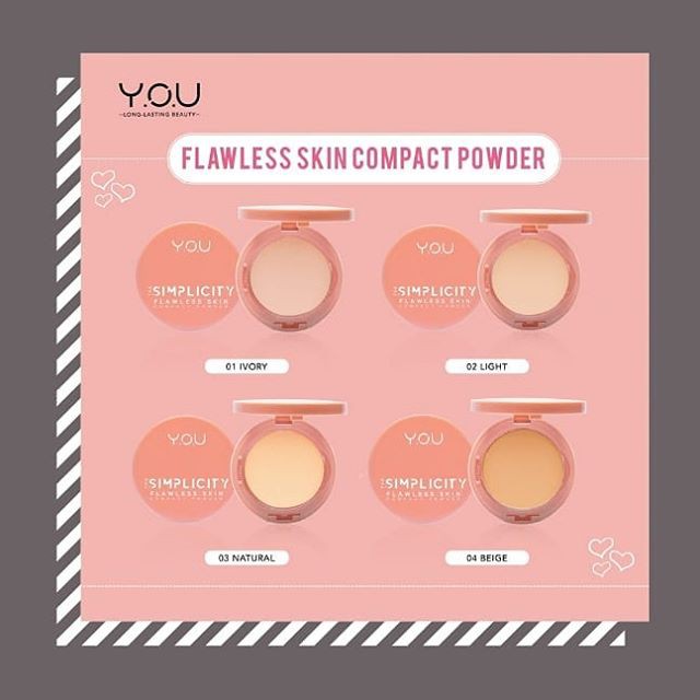 YOU THE SIMPLICITY Flawless Skin Compact Power Bedak Padat Y.O.U