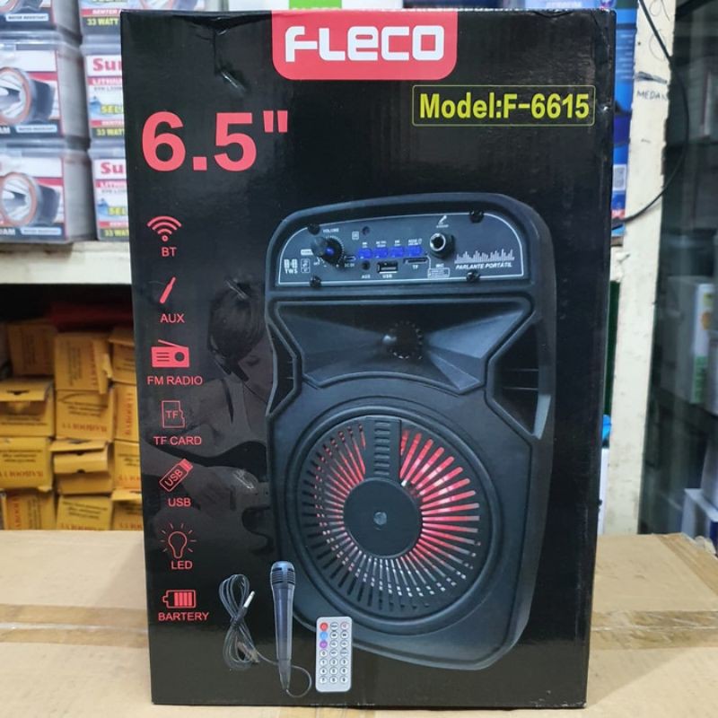 Speaker super bass Speaker Bluetooth Fleco F 6615 BT + Mic