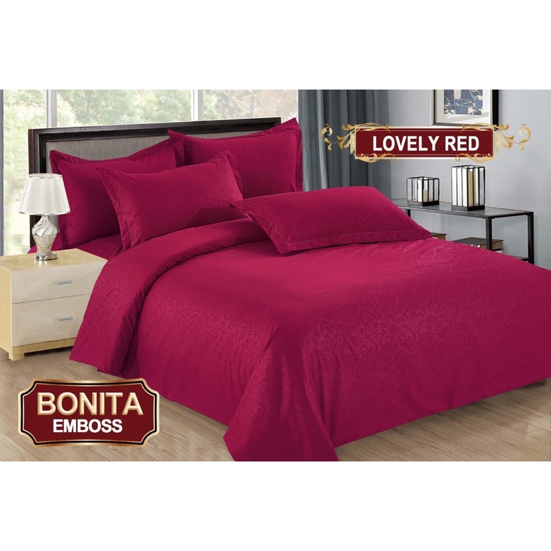 (BISA COD) BEDCOVER BONITA EMBOS UK 180*200 CM DIJAMIN TIDAK LUNTUR