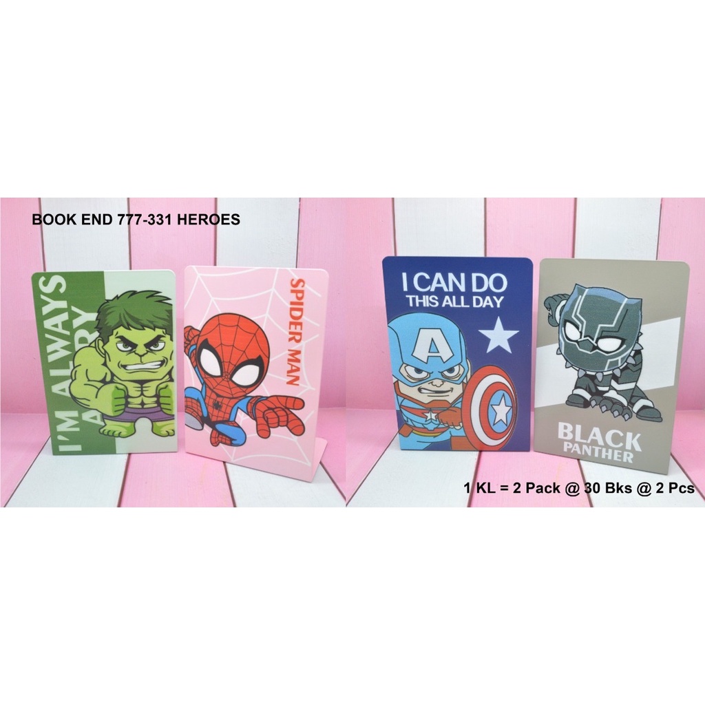 

penahan buku atau stand book motif super hero