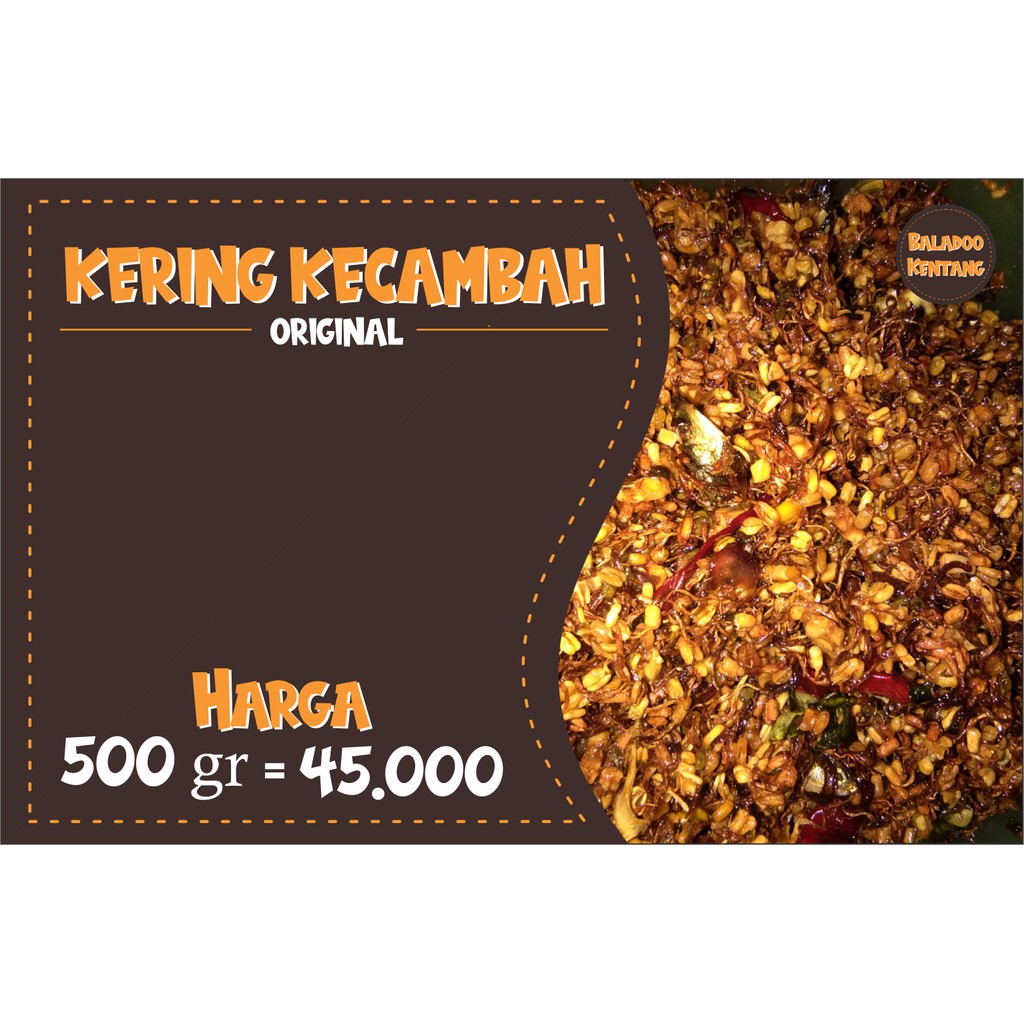 

KERING KECAMBAH KHAS PURWOKERTO 500 gr