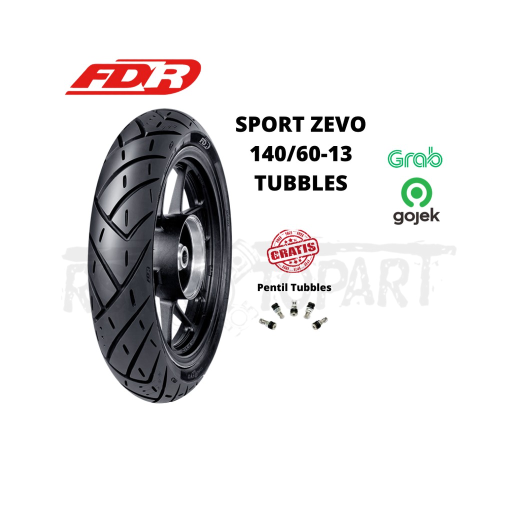 FDR SPORT ZEVO 140/60-13 TL (TUBLES) Ban Luar Motor Nmax  R13