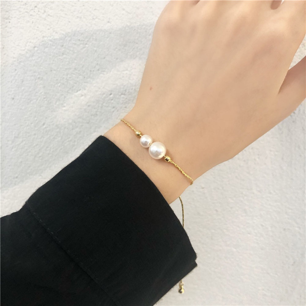 Gelang Mutiara Desain Niche Baroque Simple Dapat Disesuaikan Untuk Wanita