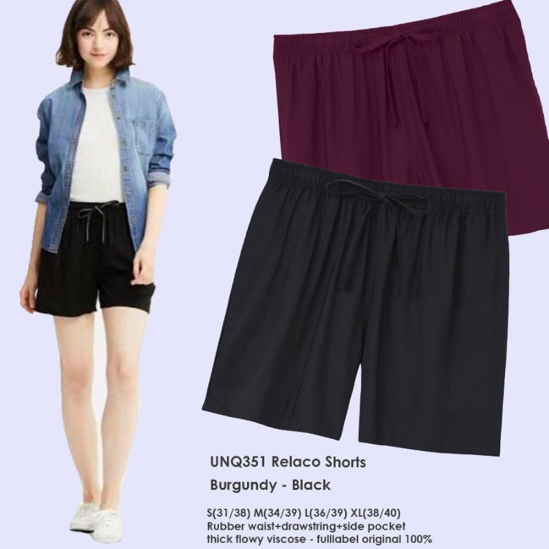 UNIQLO Celana Pendek Wanita Relaco Shorts Original Branded