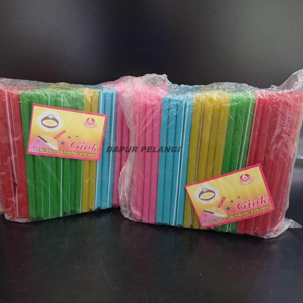 Sedoan Plastik/Sedotan Minuman/Sedotan PopIce/Sedotan Bubble Giok 8mm