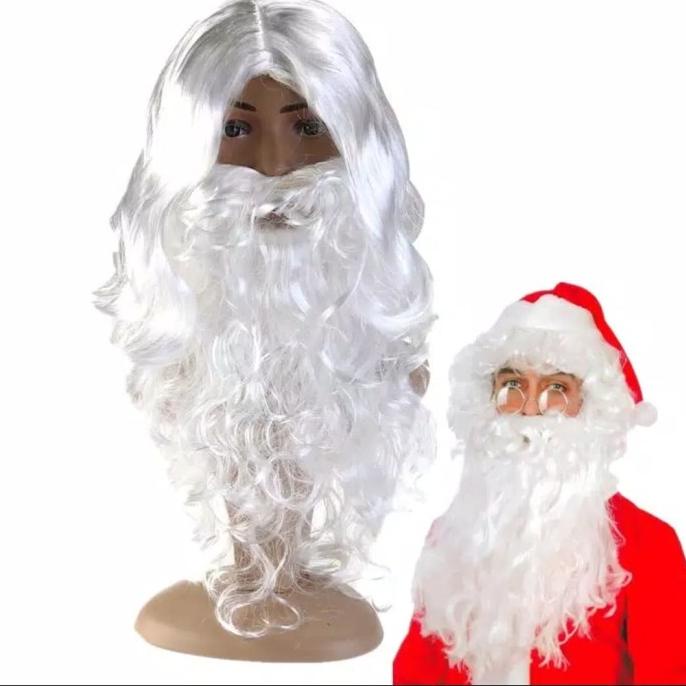 Wig Santa Claus / Jenggot wig santa Claus / Rambut Santa Claus Star Seller Termurah