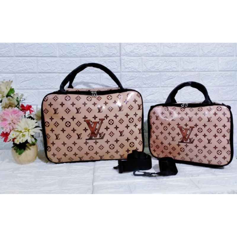 TAS TRAVEL BAG COUPLE KARAKTER DEWASA/TARVEL BAG ISI 2 KECIL DAN BESAR