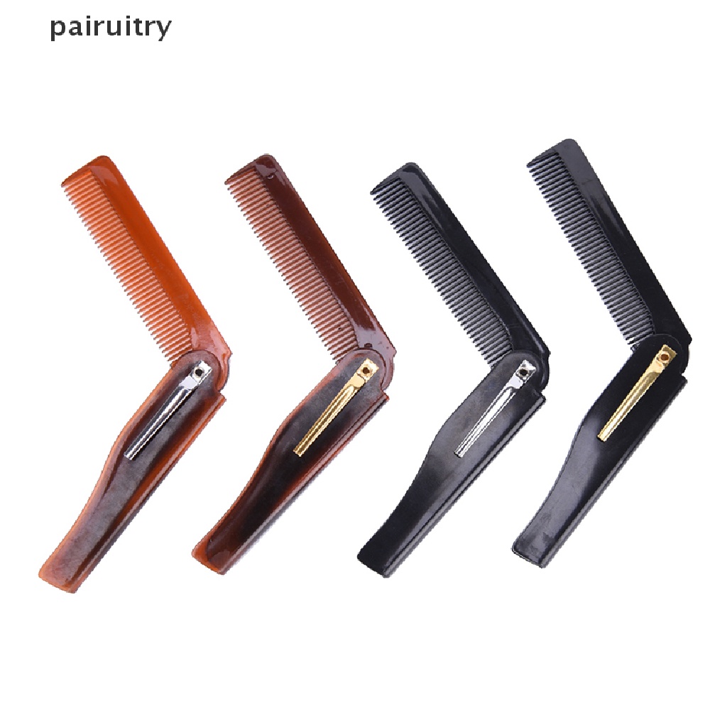 Prt 1Pc Sisir Lipat Saku Untuk Menata Rambut / Kumis / Jenggot PRT