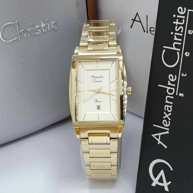 Alexandre Christie WANITA Original AC 2802 LH GOLD Garansi resmi 1 thn