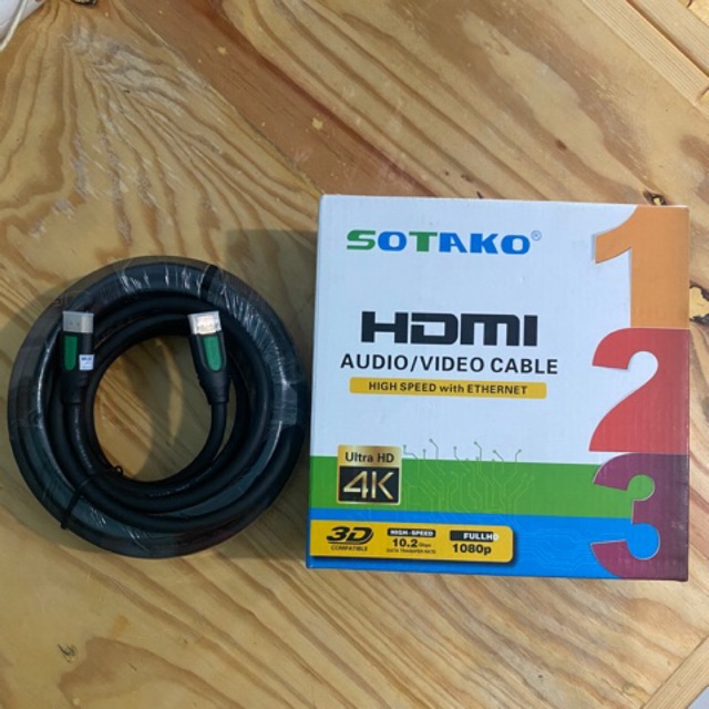 Kabel HDMI 10M USB 2.0 Versi 2.0 HD 1080 Cable HDMI 10 Meter Sotako High Speed