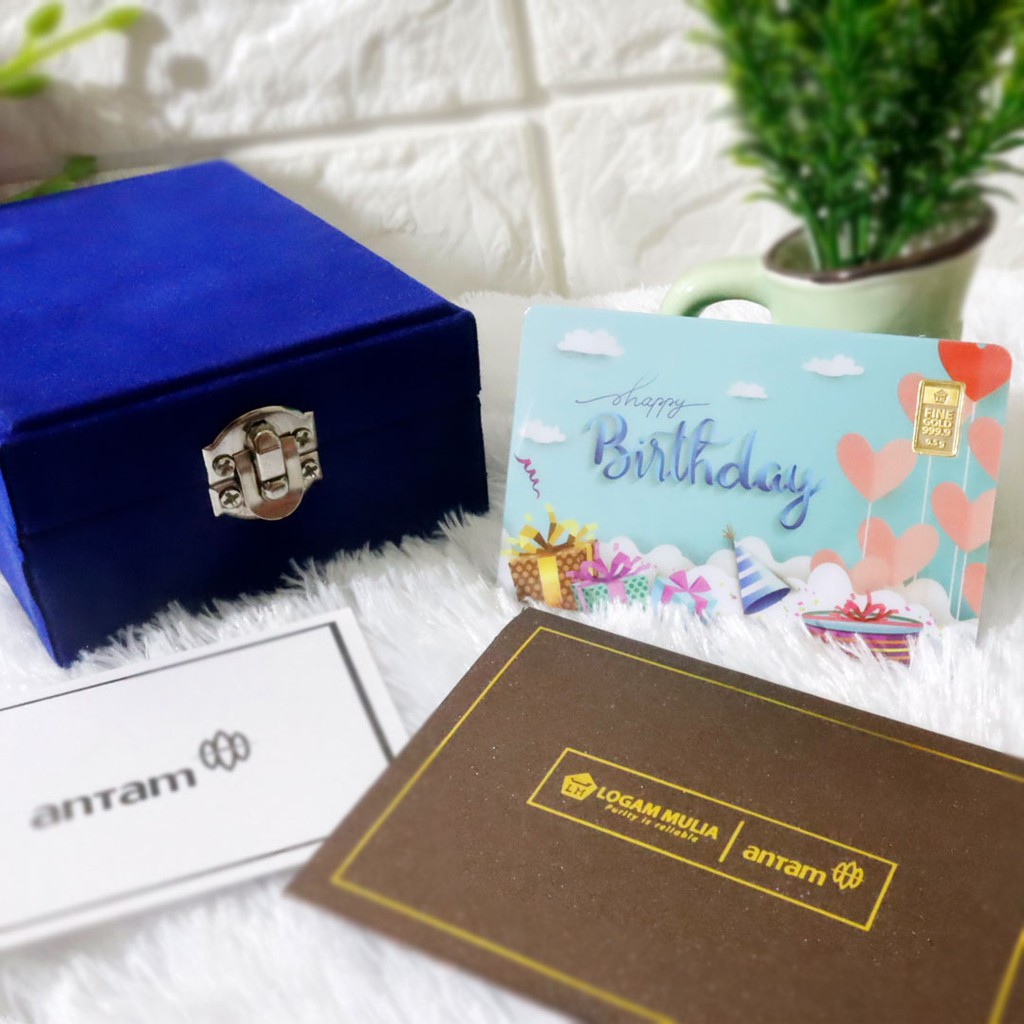 [SPECIAL BUNDLING] Emas Antam Gift Series Happy Birthday 0,5 Gram + Box