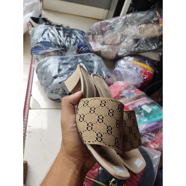 sandal wanita slop kain